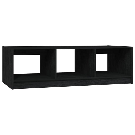 Coffee Table Black 110x50x34 cm Solid Pinewood
