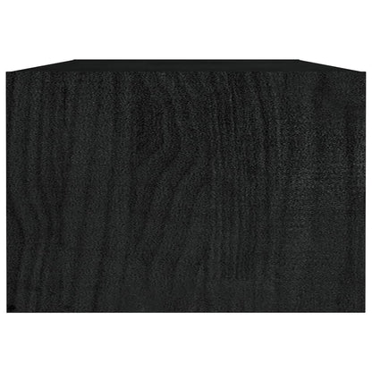 Coffee Table Black 110x50x34 cm Solid Pinewood