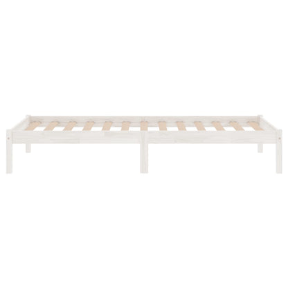 Bed Frame | White | Solid pinewood | 75x190 cm | Durable | Bed Frame
