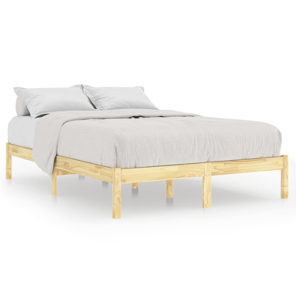 Bed Frame | Natural wood | Solid pinewood | Small Double | Simple