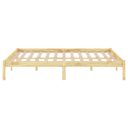 Bed Frame | Natural wood | Solid pinewood | 135x190 cm mattress size