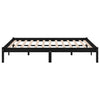 810001 vidaXL Bed Frame without Mattress Black Solid Wood 140x190 cm