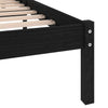 810001 vidaXL Bed Frame without Mattress Black Solid Wood 140x190 cm