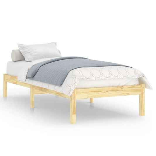 810007 vidaXL Bed Frame without Mattress Solid Wood 100x200 cm