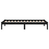 810011 vidaXL Bed Frame without Mattress Black Solid Wood 100x200 cm