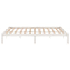 Bed Frame without Mattress White Solid Wood King Size
