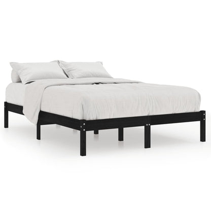 Bed Frame | Black | Solid pinewood | King Size | Durable | Bed Frame