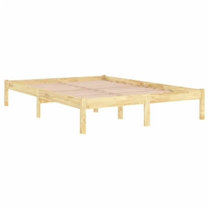 Bed Frame | Natural Pine | Solid Pinewood | 200x200 cm | Durable