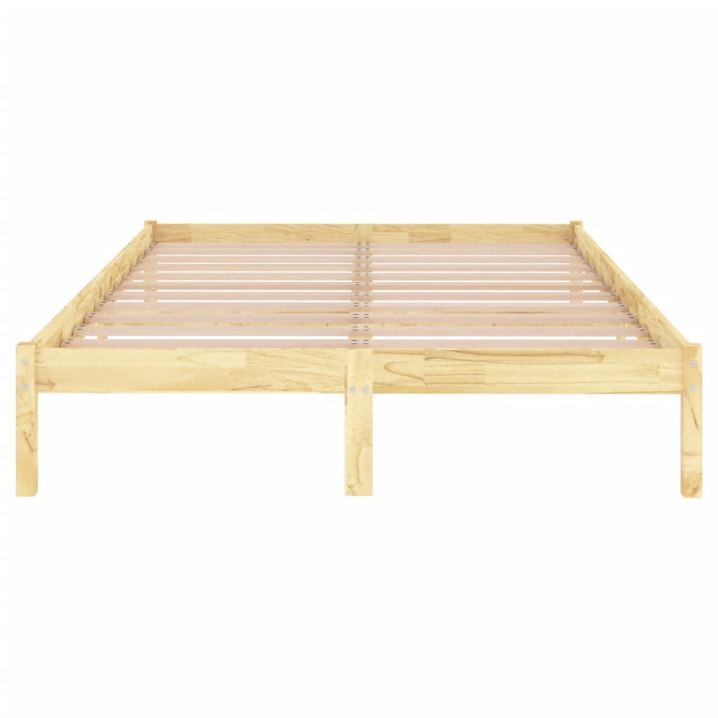Bed Frame | Natural Pine | Solid Pinewood | 200x200 cm | Durable