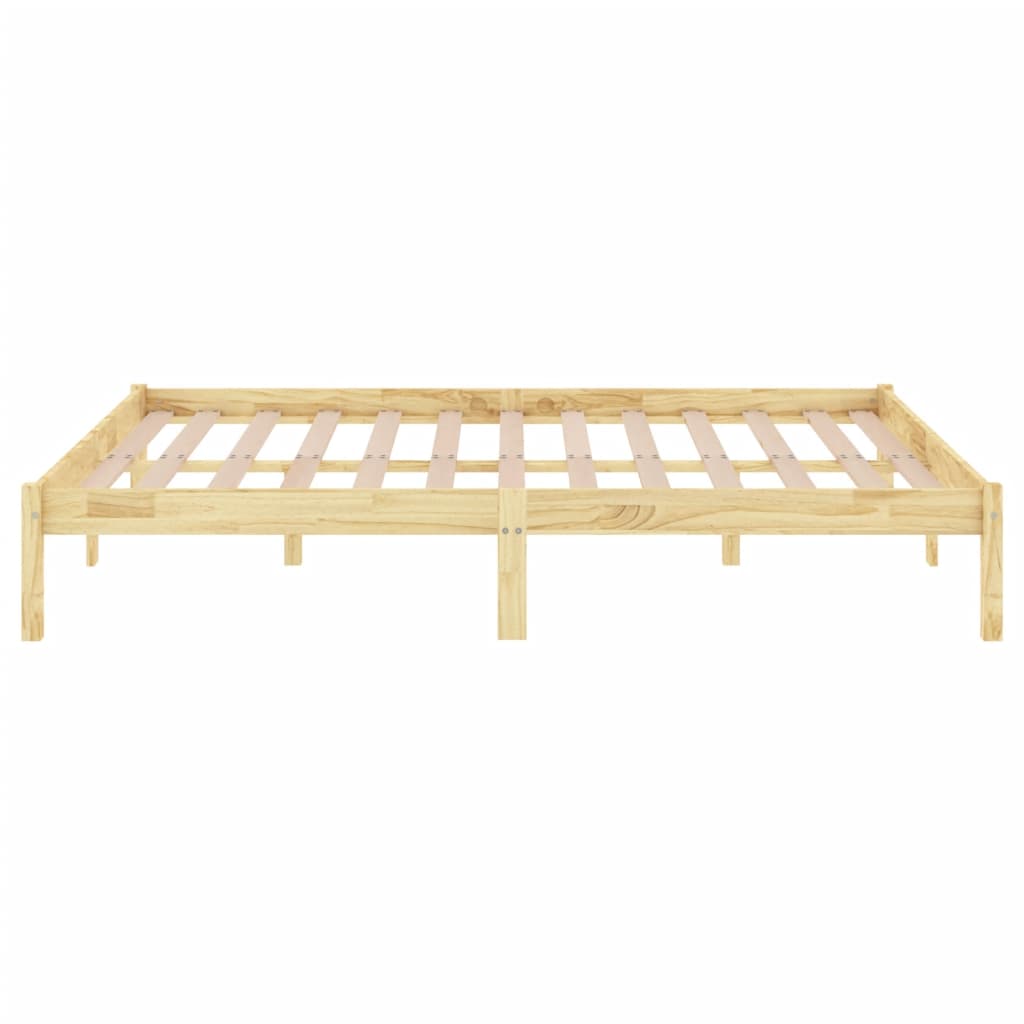 Bed Frame | Natural Pine | Solid Pinewood | 200x200 cm | Durable