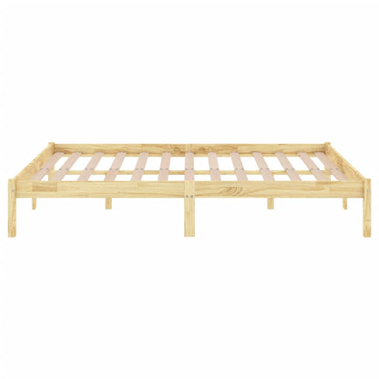 Bed Frame | Natural Pine | Solid Pinewood | 200x200 cm | Durable