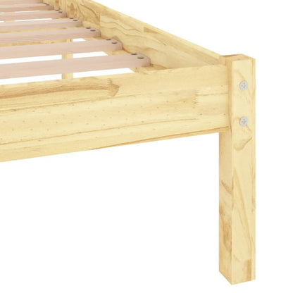 Bed Frame | Natural Pine | Solid Pinewood | 200x200 cm | Durable