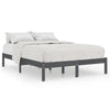 810039 vidaXL Bed Frame without Mattress Grey Solid Wood 200x200 cm