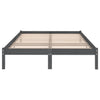 810039 vidaXL Bed Frame without Mattress Grey Solid Wood 200x200 cm
