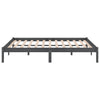 810039 vidaXL Bed Frame without Mattress Grey Solid Wood 200x200 cm