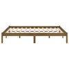 810040 vidaXL Bed Frame without Mattress Honey Brown Solid Wood 200x200 cm