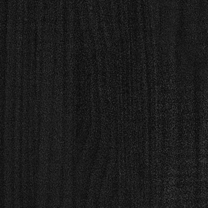 Bed Frame | Black | Solid pinewood | 200x200 cm | Bed Frame | Rectangular