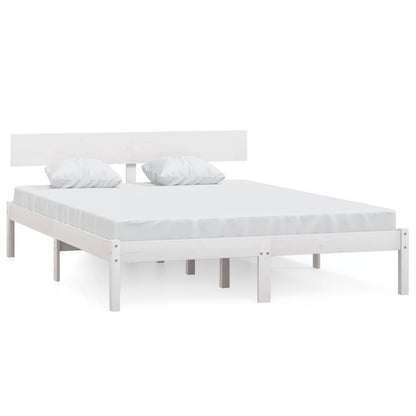 Bed Frame | White | Solid pinewood | Small Double | Durable | Bed Frame
