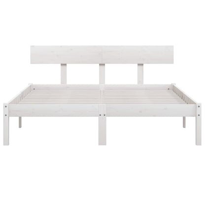 Bed Frame | White | Solid pinewood | Small Double | Durable | Bed Frame