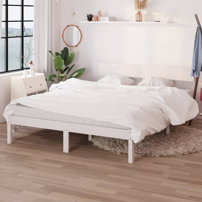 Bed Frame | White | Solid pinewood | Small Double | Durable | Bed Frame