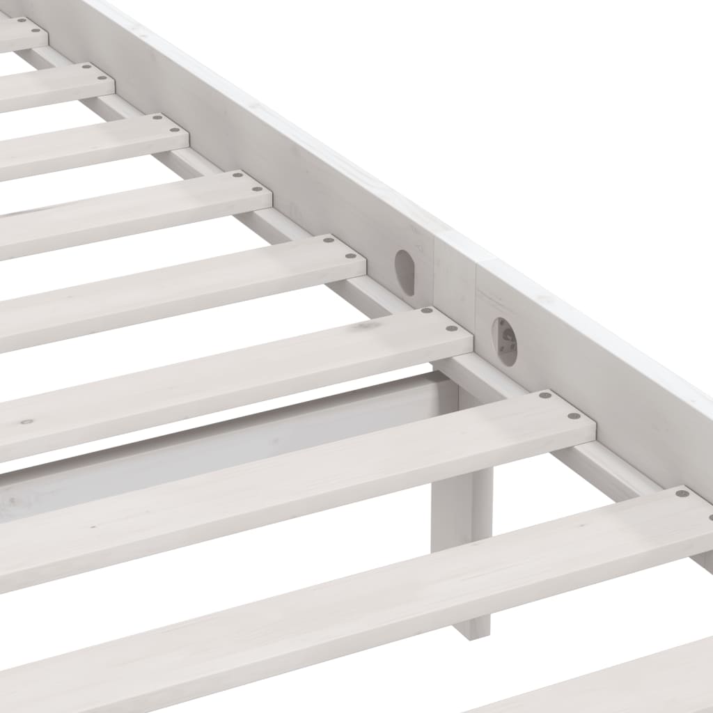 Bed Frame | White | Solid Pine wood | Double | Classic/Traditional
