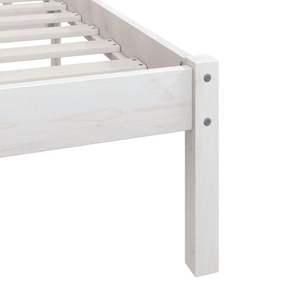 Bed Frame | White | Solid Pine wood | Double | Classic/Traditional