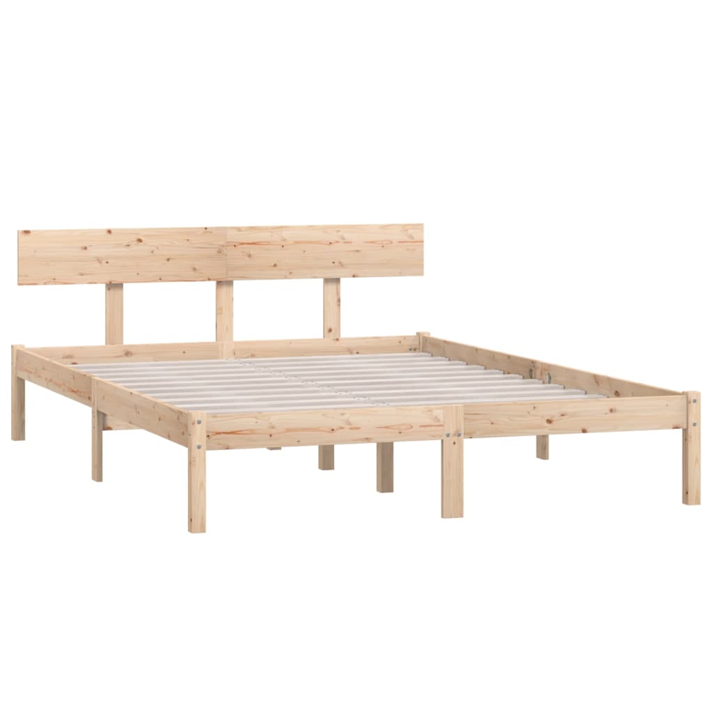 Bed Frame without Mattress Solid Wood 140x190 cm