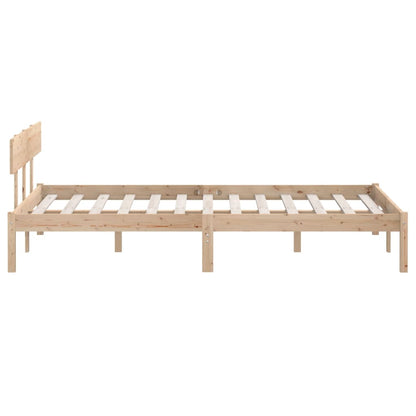Bed Frame without Mattress Solid Wood 140x190 cm