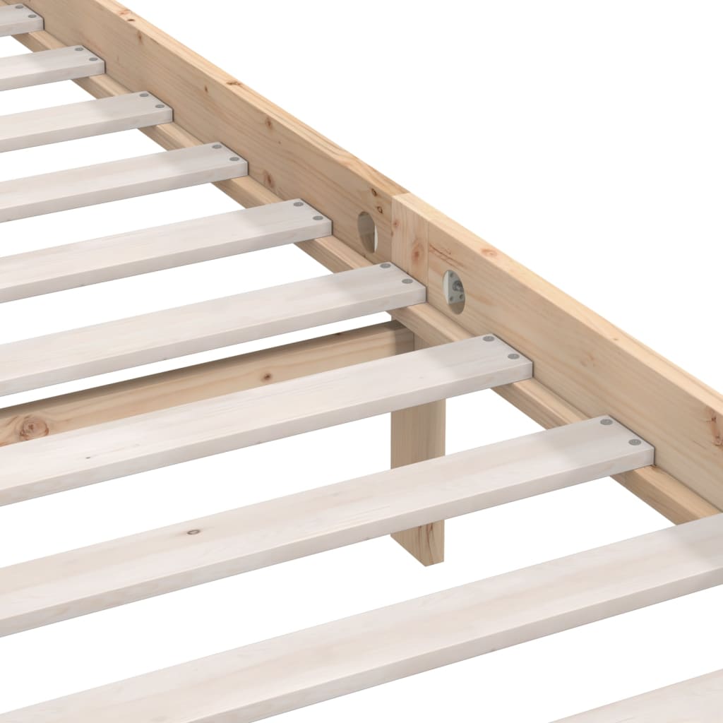 Bed Frame without Mattress Solid Wood 140x190 cm