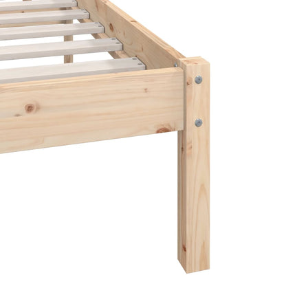 Bed Frame without Mattress Solid Wood 140x190 cm