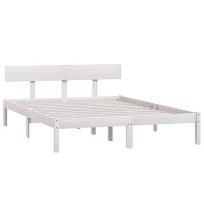 Bed Frame | White | Solid Pinewood | Double | Durable | Bed Frame