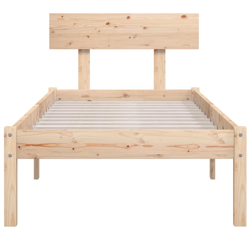 Bed Frame | Natural Wood | Solid Pine Wood | Single | Durable | Bed Frame