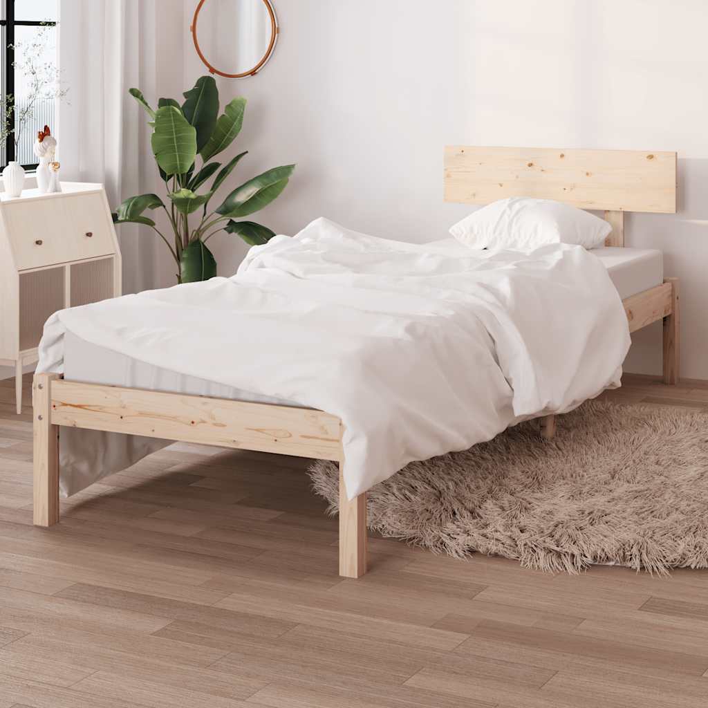 Bed Frame | Natural Wood | Solid Pine Wood | Single | Durable | Bed Frame