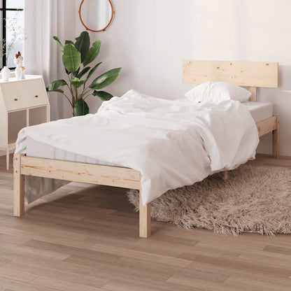 Bed Frame | Natural Wood | Solid Pine Wood | Single | Durable | Bed Frame