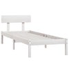 Bed Frame without Mattress White Solid Wood 90x200 cm