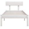 Bed Frame without Mattress White Solid Wood 90x200 cm