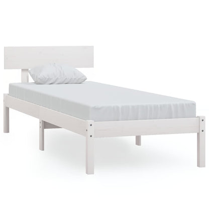 Bed Frame | White | Solid Pine Wood | Single | Sturdy | Bed Frame