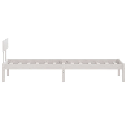 Bed Frame | White | Solid Pine Wood | Single | Sturdy | Bed Frame