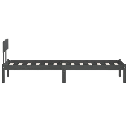 Bed Frame | Grey | Solid pine wood | Single | Classic/Traditional