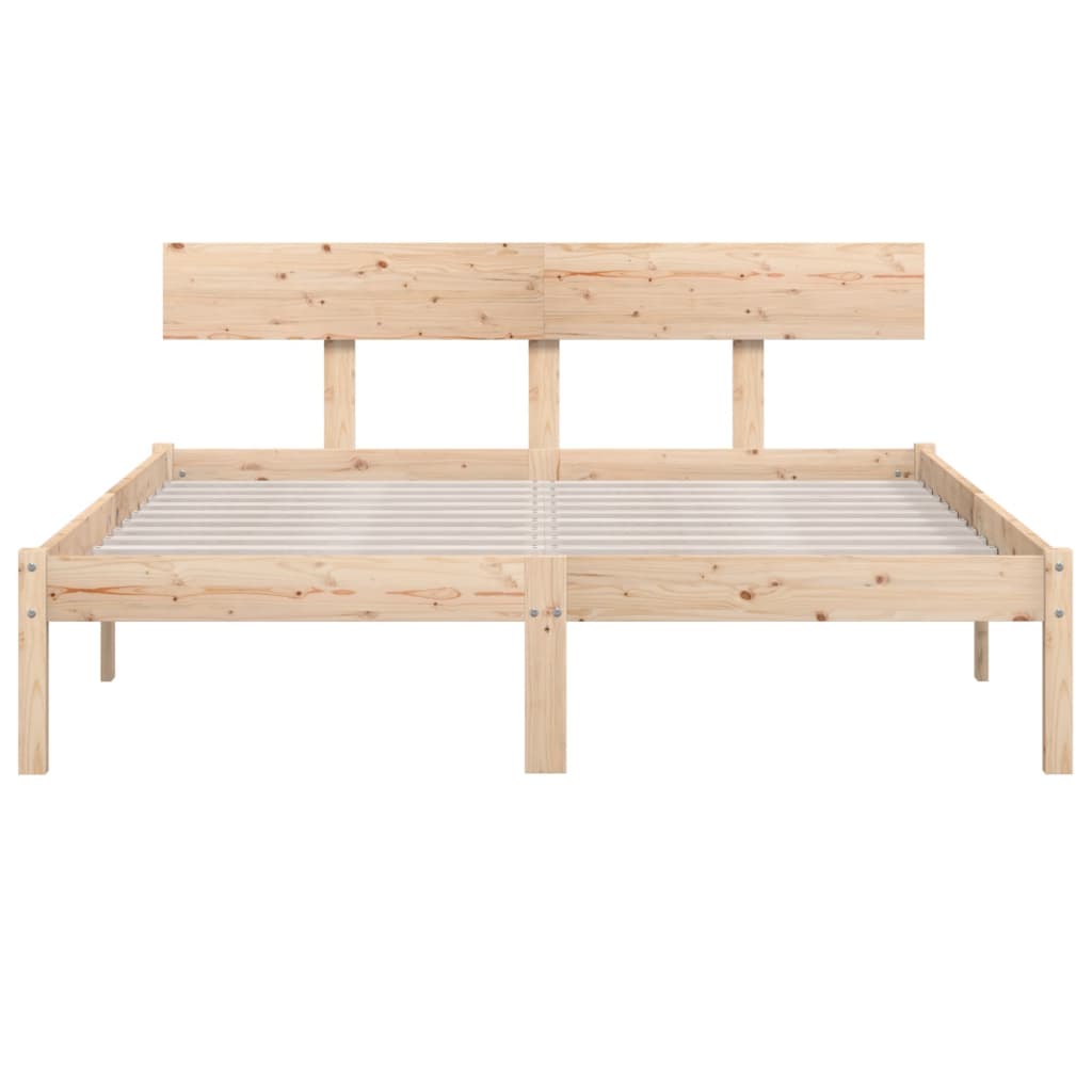 Bed Frame | Natural Pine | Solid pinewood | Double | Durable | Bed Frame