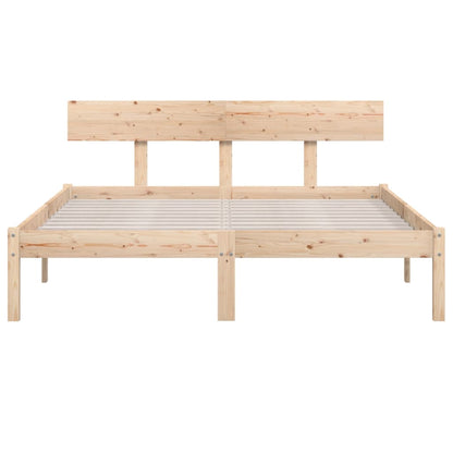 Bed Frame | Natural Pine | Solid pinewood | Double | Durable | Bed Frame