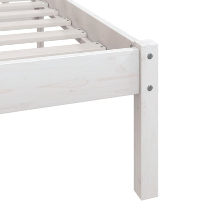 Bed Frame | White | Solid Pine Wood | Double | Durable | Bed Frame