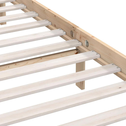Bed Frame | Natural wood | Solid pine wood (untreated) | Double |  Tough