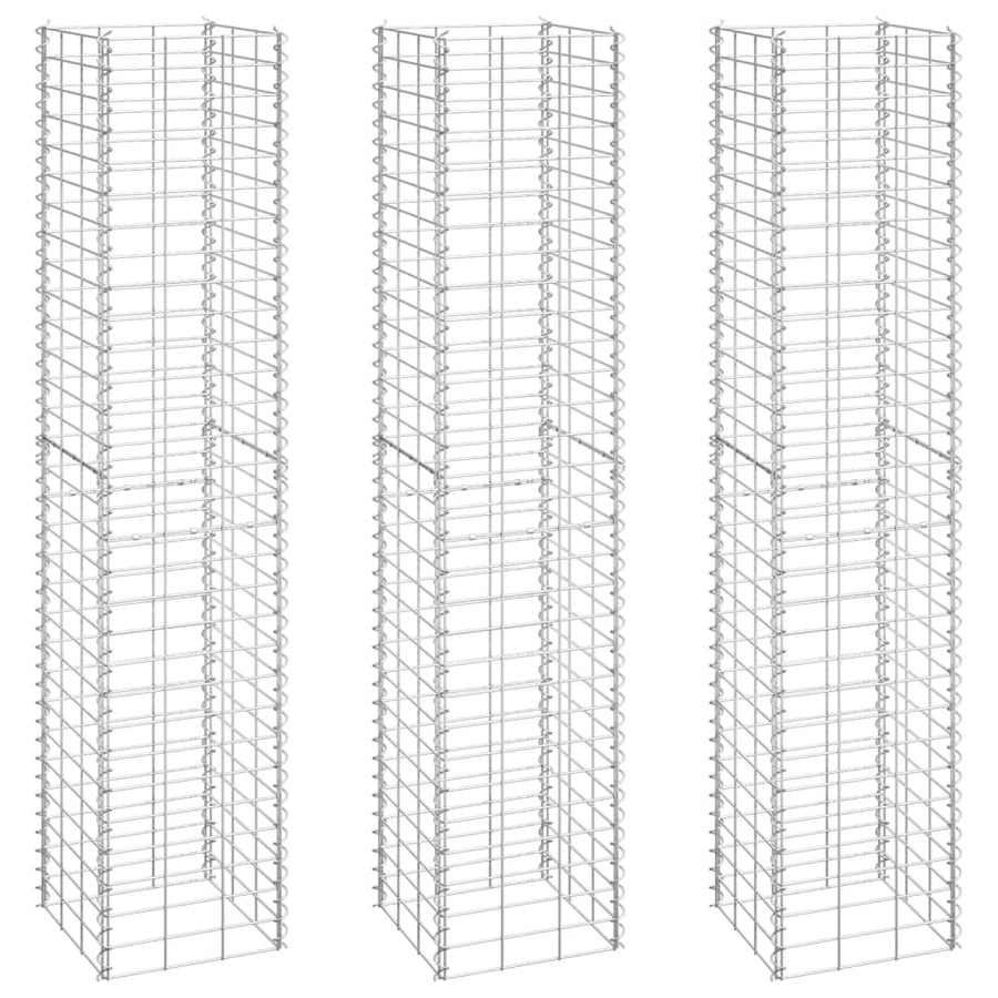 Gabion Raised Beds 3 pcs 11.8"x11.8"x59.1" Iron