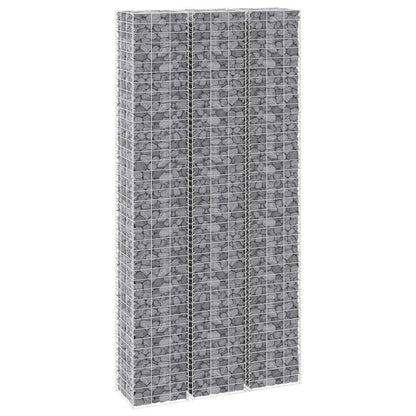 Gabion Raised Beds 3 pcs 30x30x150 cm Iron