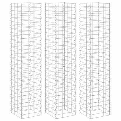 Gabion Raised Beds 3 pcs 30x30x150 cm Iron