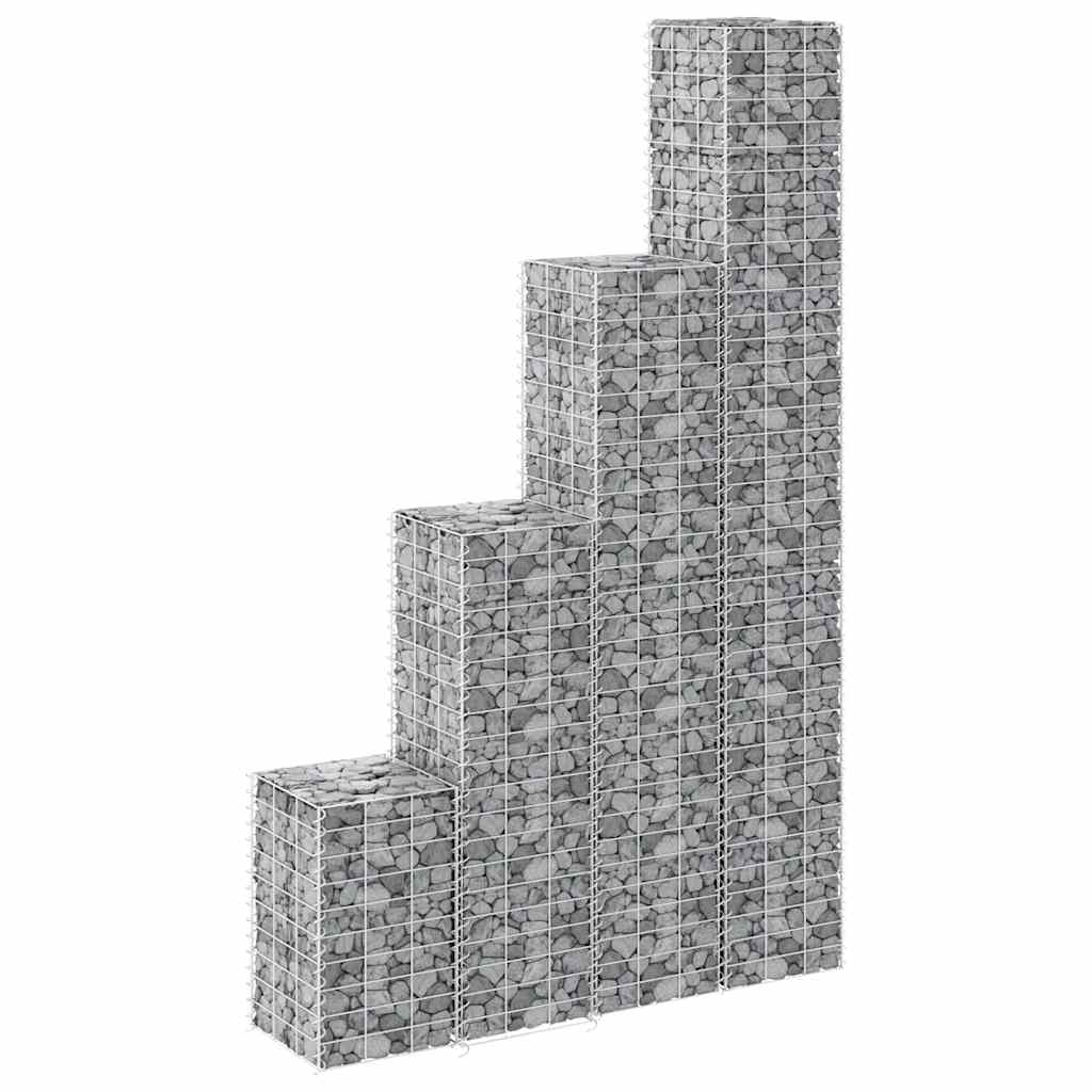 Gabion Raised Beds 4 pcs 30x30x50/100/150/200 cm Iron