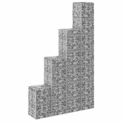 Gabion Raised Beds 4 pcs 30x30x50/100/150/200 cm Iron