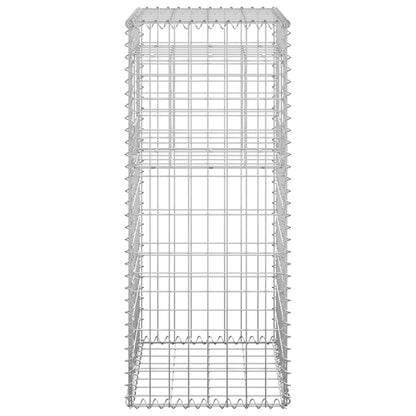 Gabion Basket Posts 2 pcs 40x40x100 cm Iron
