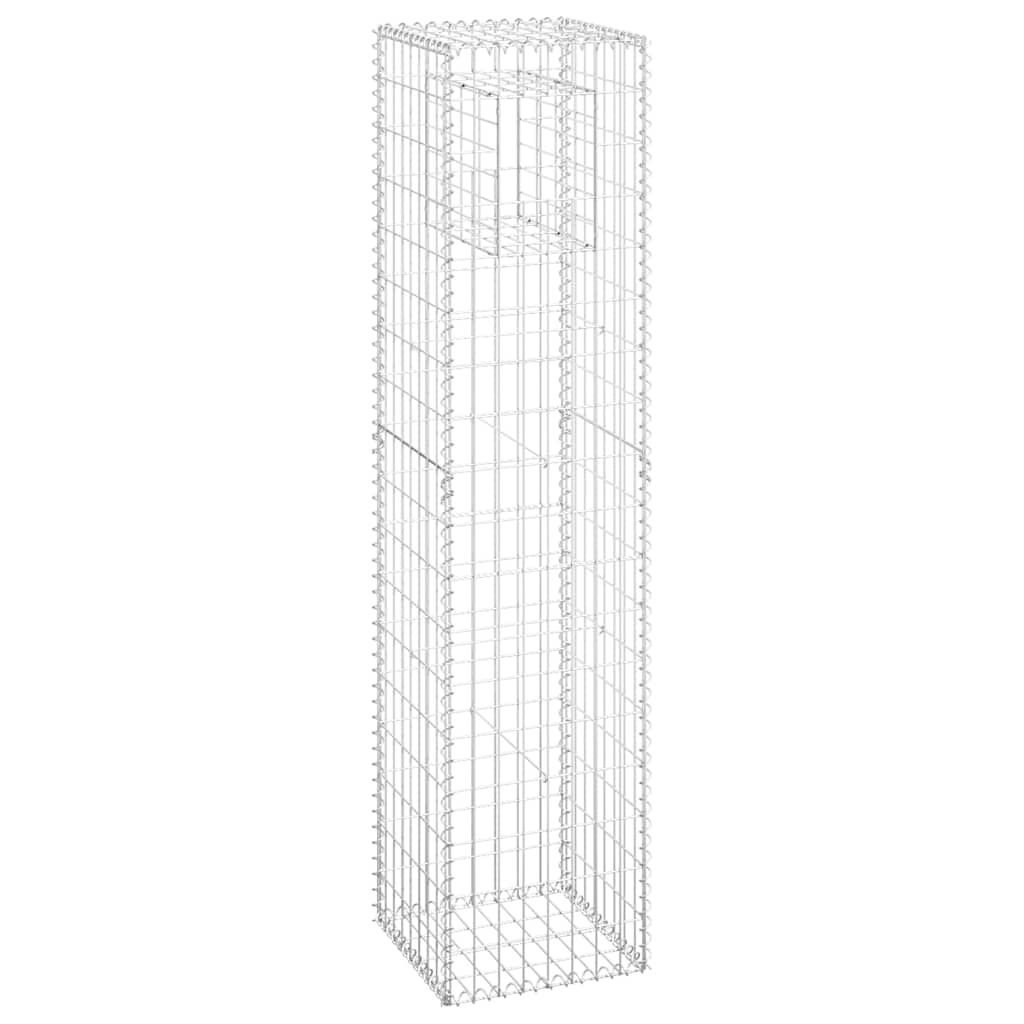 Gabion Basket Post 15.7"x15.7"x70.9" Iron